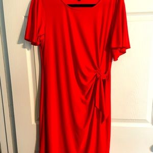 Dress MSK Cinch Knot Waist Size L 
Color: Orange